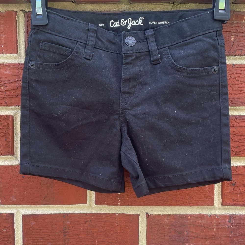 Girls Cat&Jack Black Denim Shorts